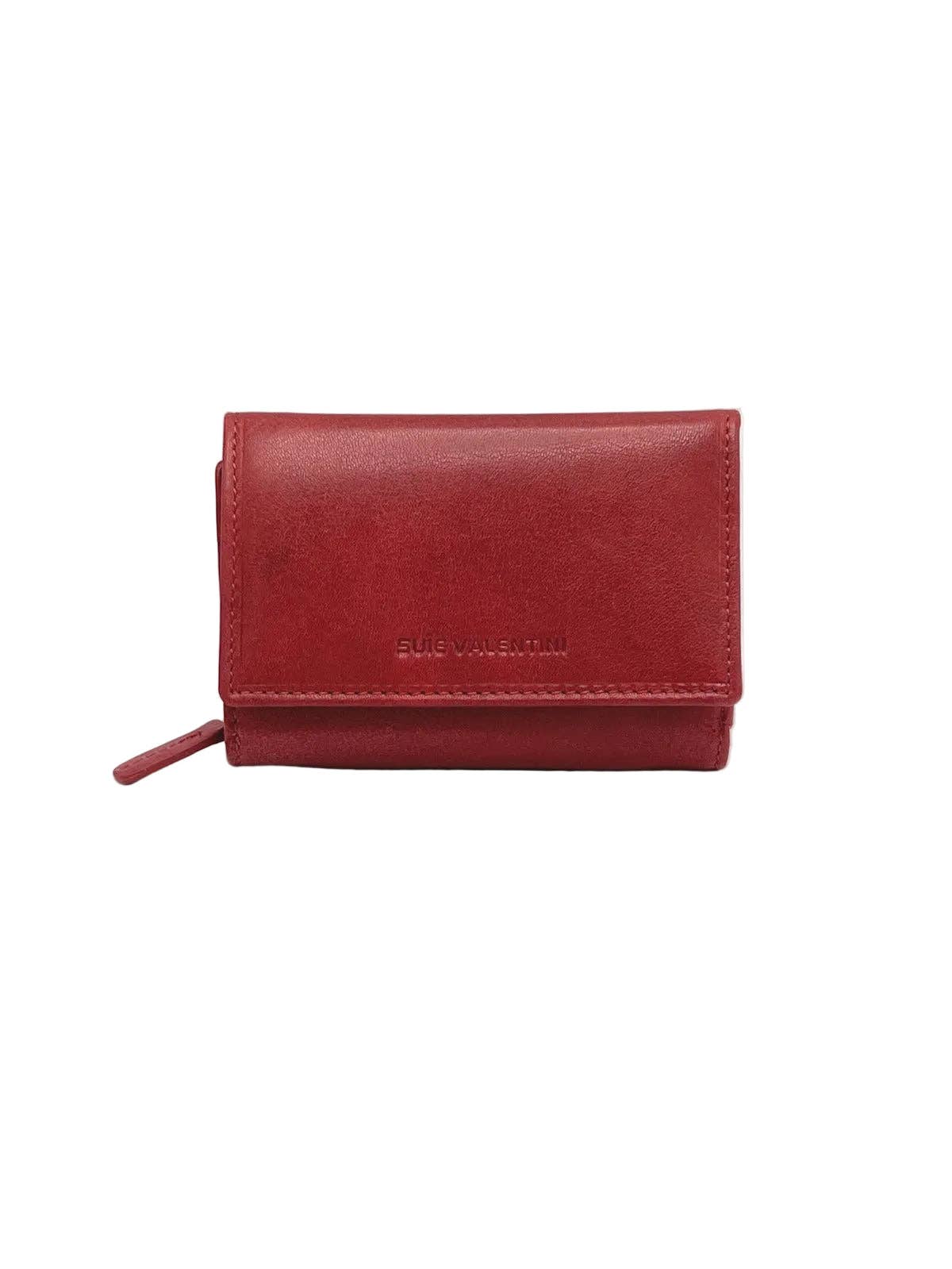 Portafoglio Piccolo Donna in Vera Pelle - Rosso