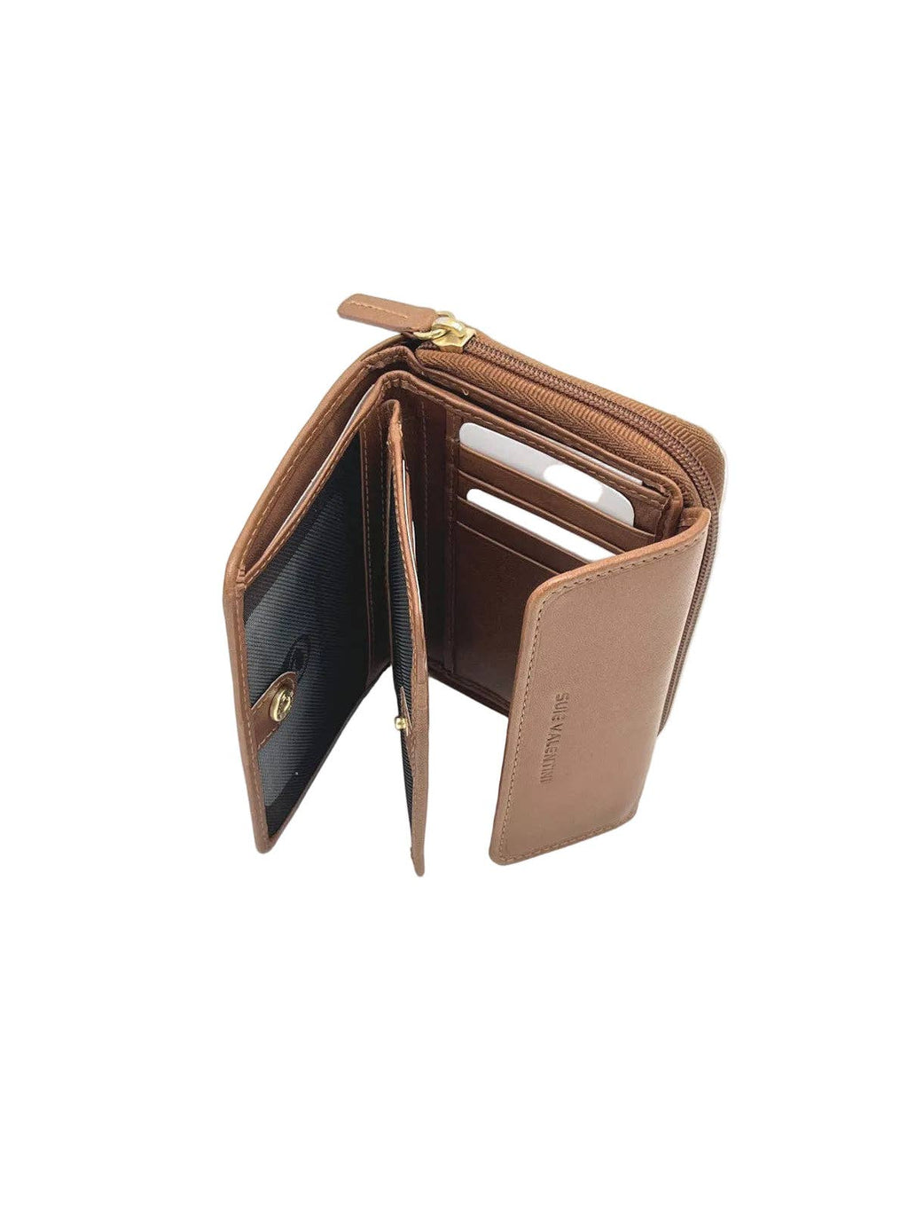 Portafoglio Donna in Vera Pelle - Cognac