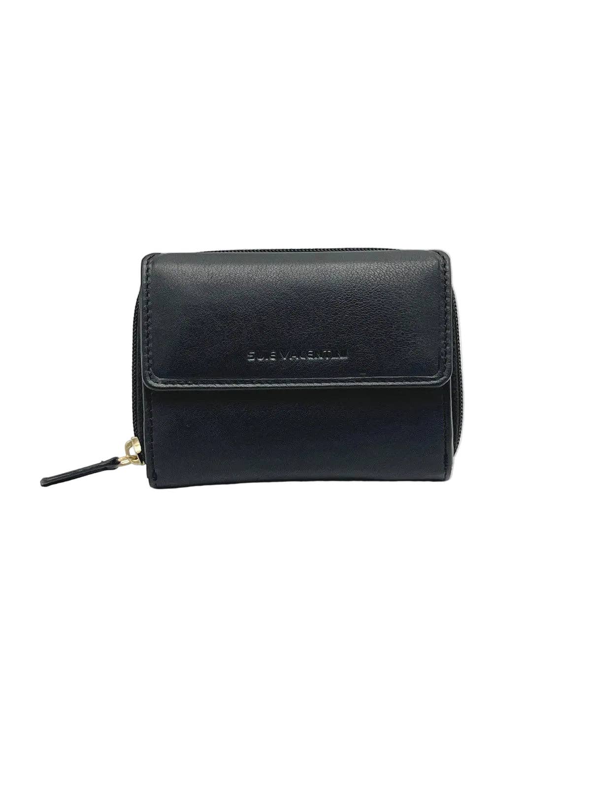 Portafoglio Donna in Vera Pelle - Black