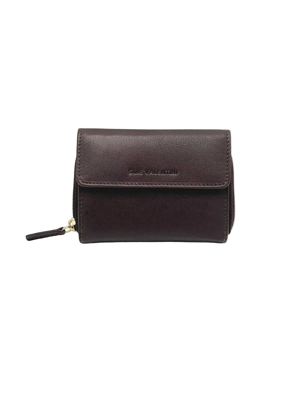 Portafoglio Donna in Vera Pelle - Dark Brown