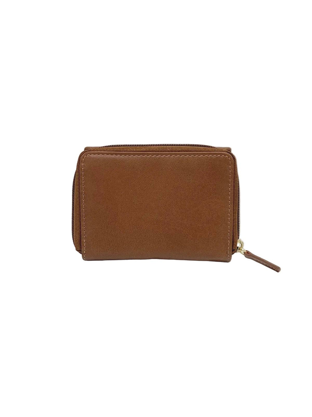 Portafoglio Donna in Vera Pelle - Cognac