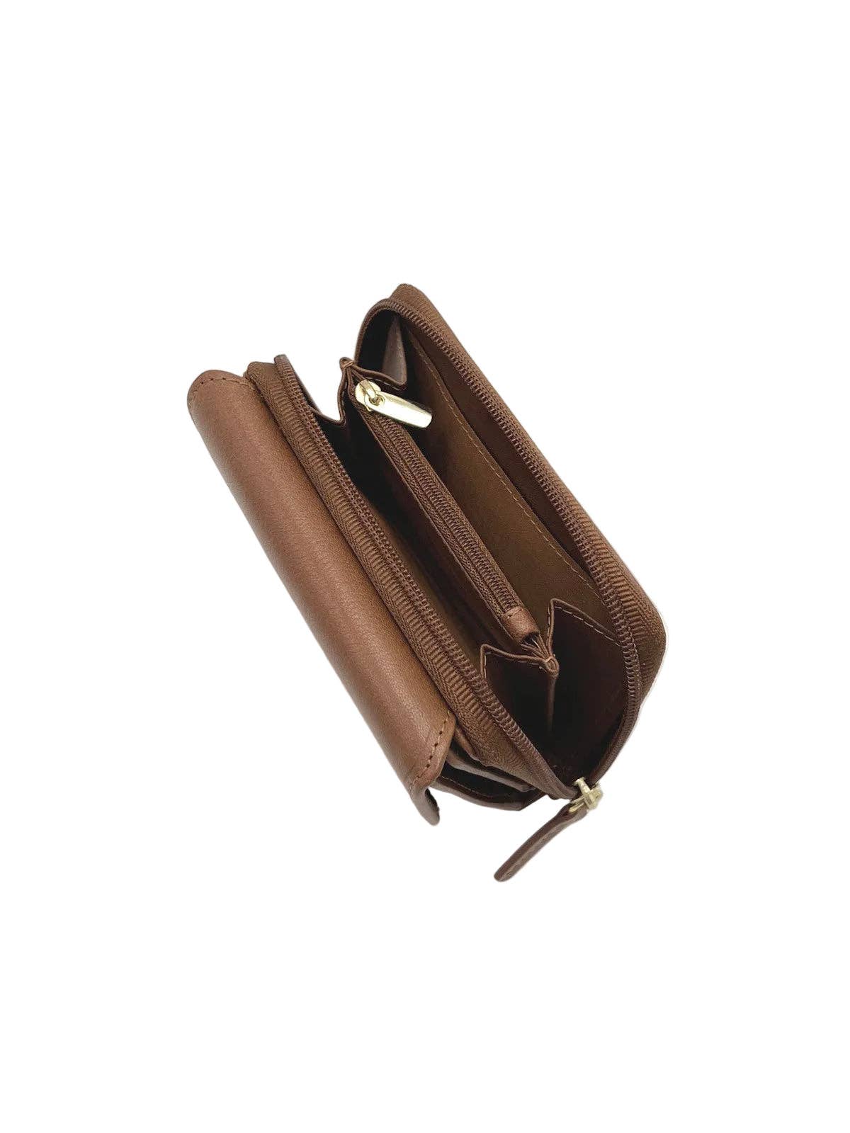 Portafoglio Donna in Vera Pelle - Cognac