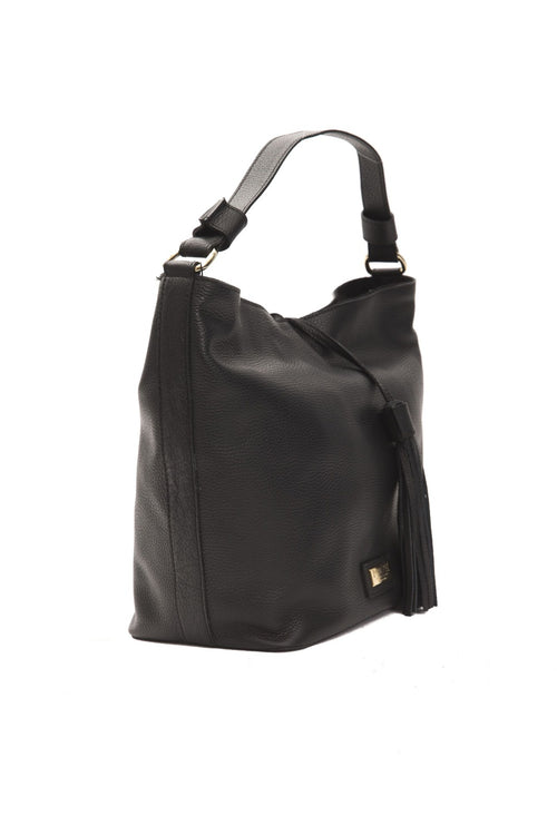 Borsa a Spalla in Pelle Nera - Pompei Donatella