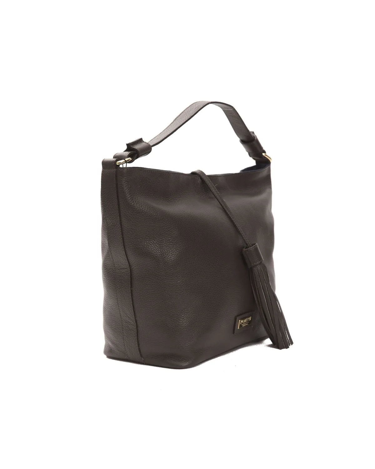 Borsa a Spalla in Pelle Testa di Moro (Cioccolato) - Pompei Donatella