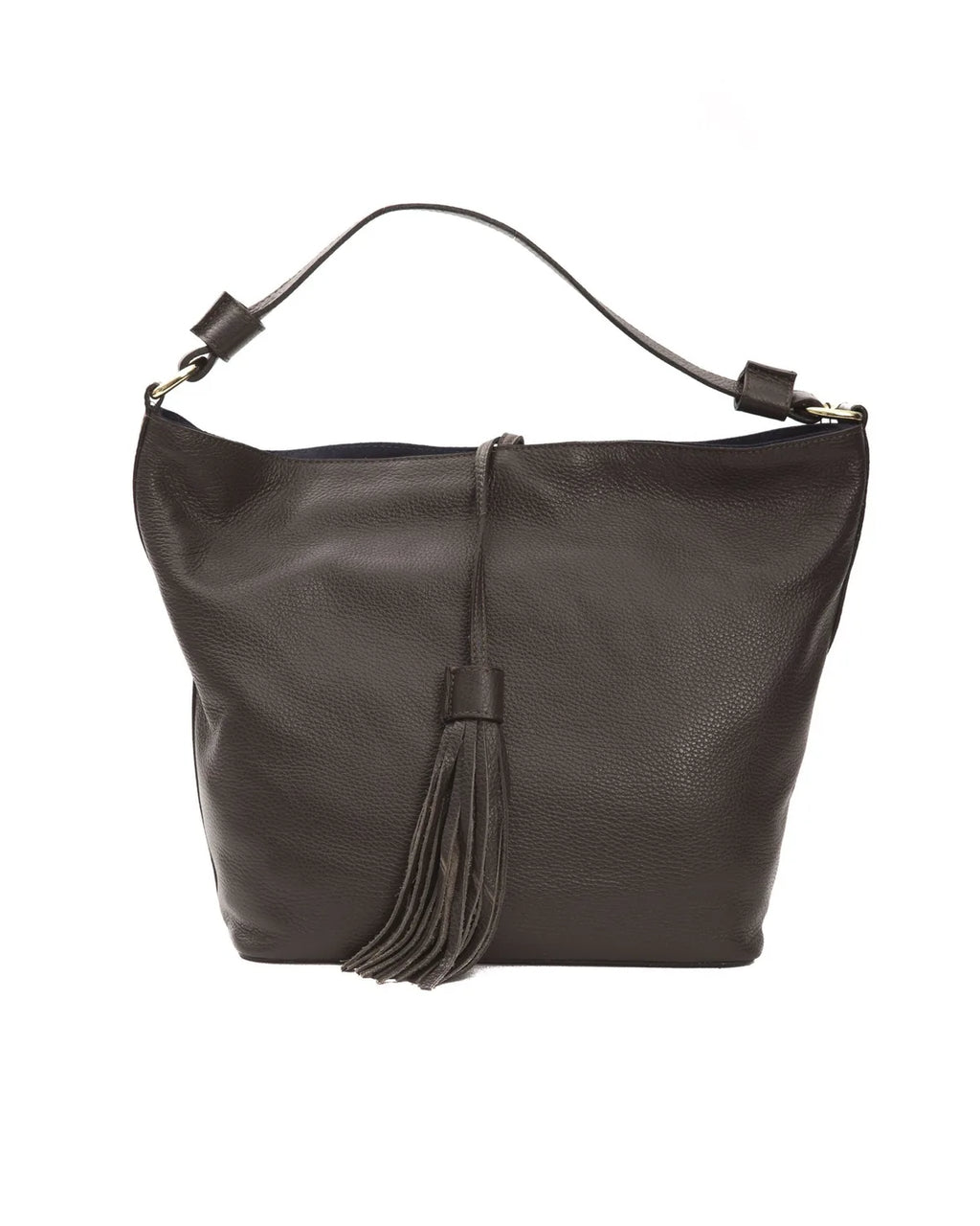 Borsa a Spalla in Pelle Testa di Moro (Cioccolato) - Pompei Donatella