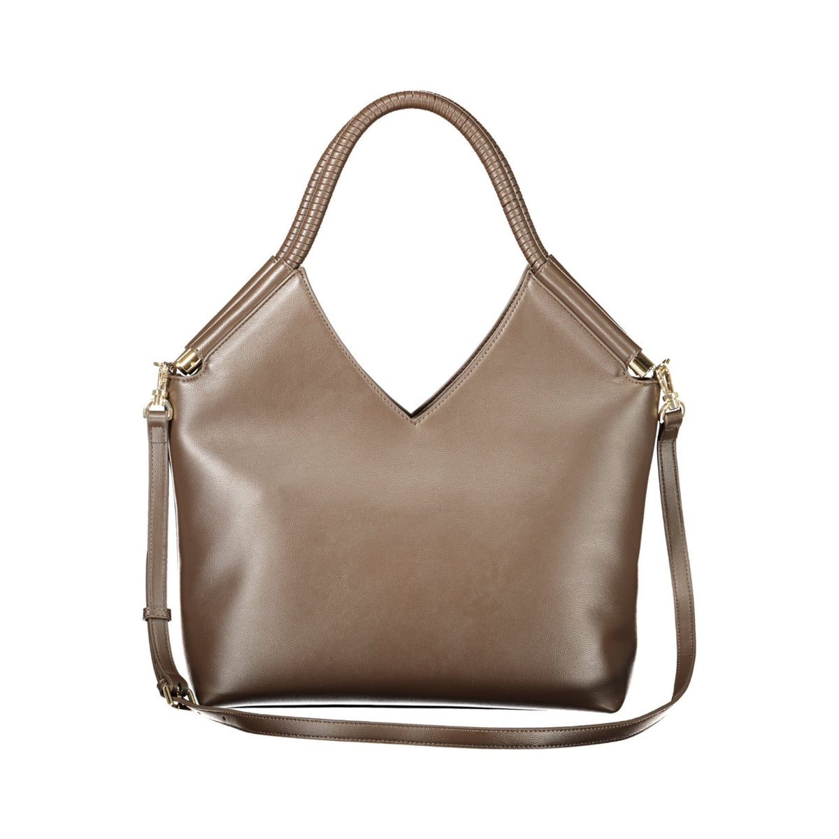 Borsa Tote TWINSET Donna Marrone Tortora con Manici Intrecciati e Tracolla