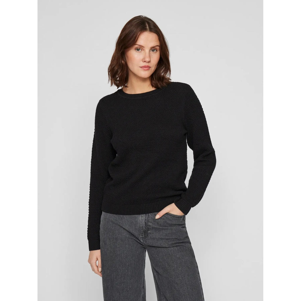 Vila Clothes – Maglia in Cotone, Nero / Verde