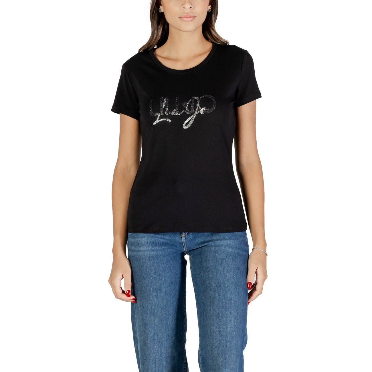 Liu Jo T-Shirt Donna con Strass - Cotone 100% Elegante