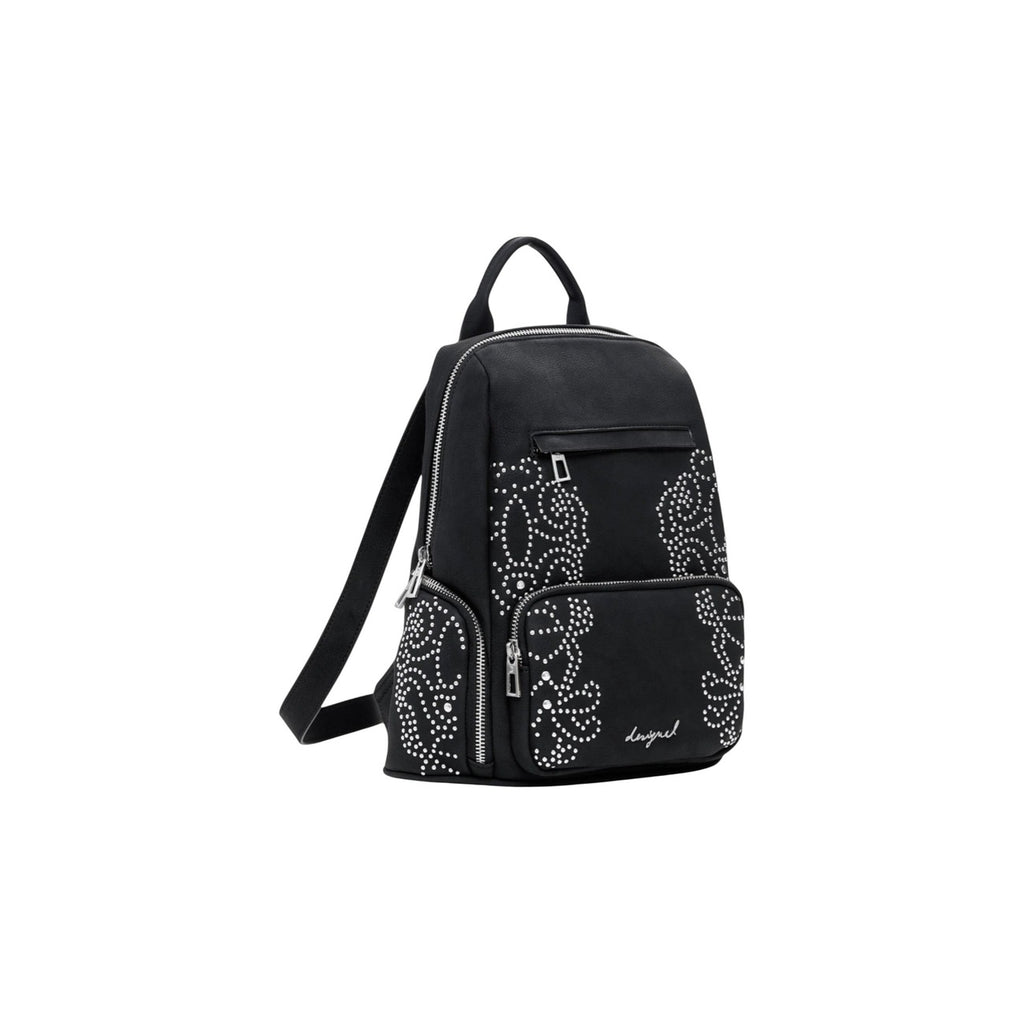 Zaino Desigual Donna Nero - Borsa Elegante con Tasche Multiple e Cerniera