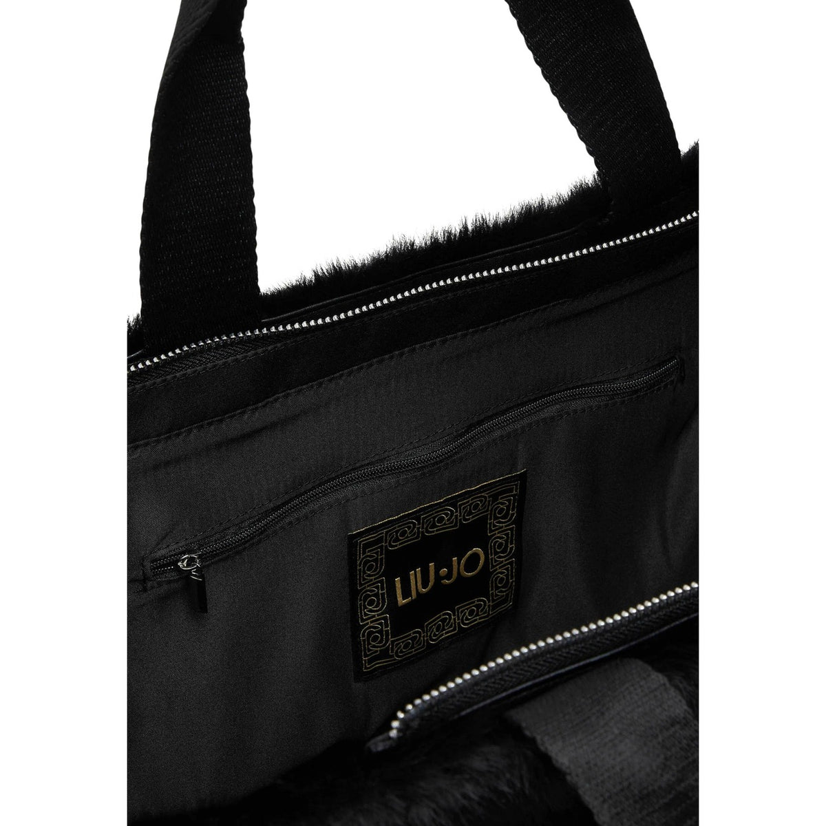 LIU JO - Borsa a Mano con Tracolla in Tessuto Logato - Nero