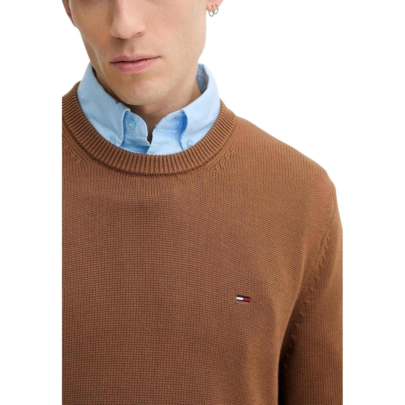 Maglia Tommy Hilfiger Jeans Uomo - Cotone Organico Marrone