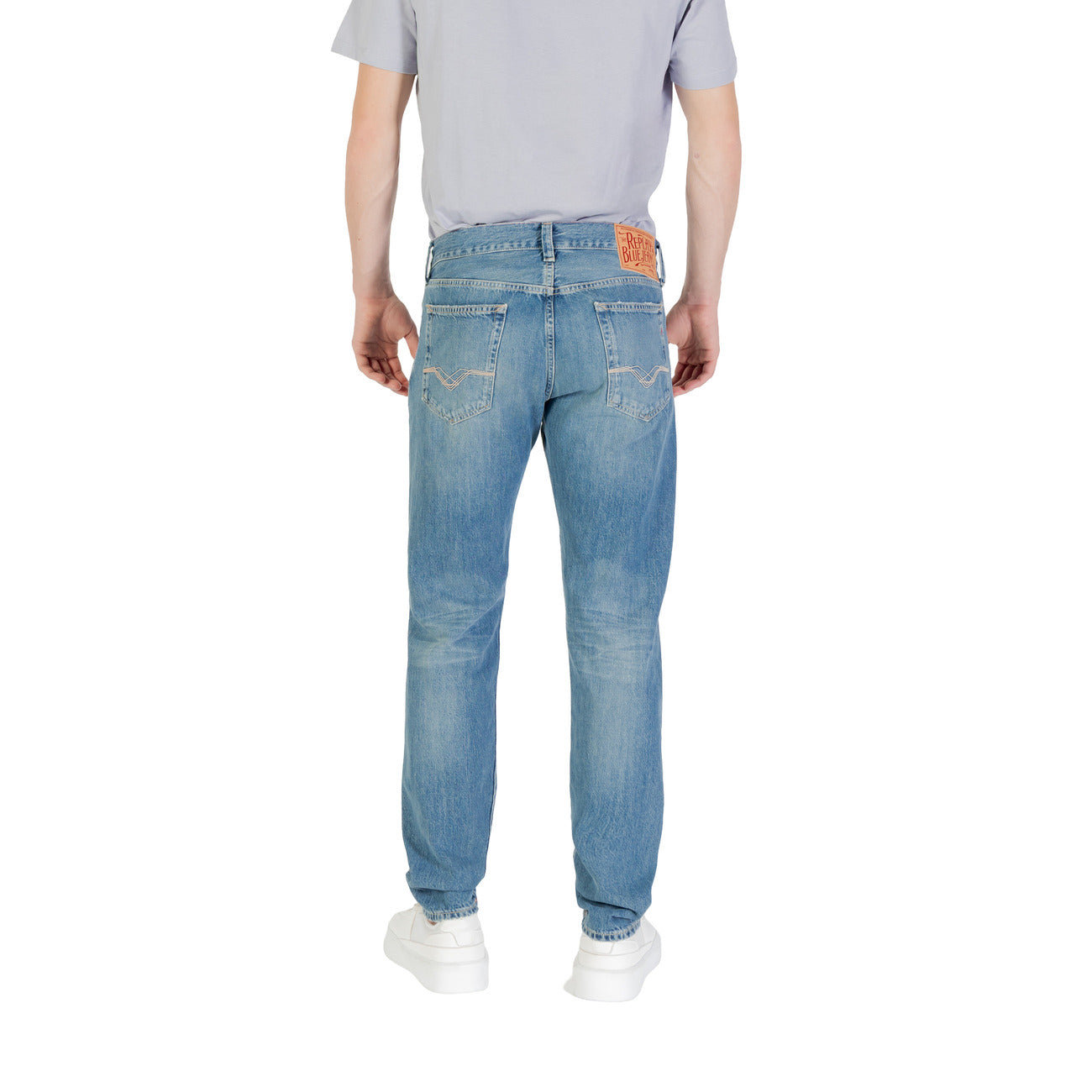 Replay Jeans Uomo Blu - Denim 100% Cotone Primavera Estate