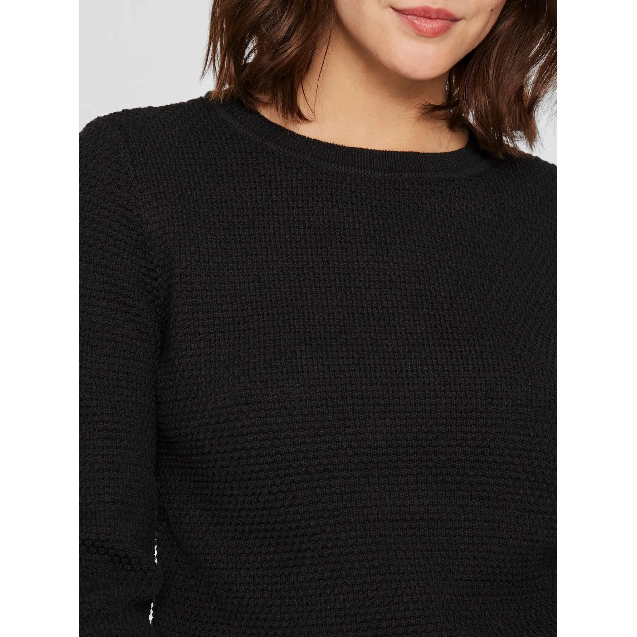 Vila Clothes – Maglia in Cotone, Nero / Verde