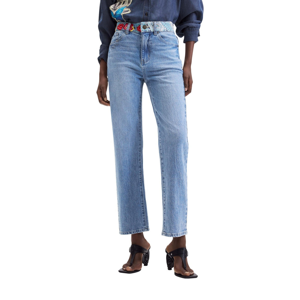 Desigual Jeans Donna Hip Belt Blu