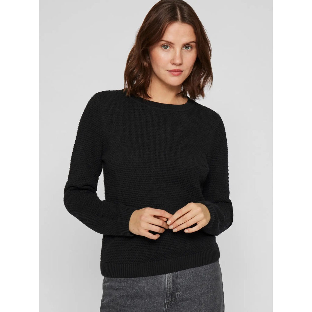 Vila Clothes – Maglia in Cotone, Nero / Verde