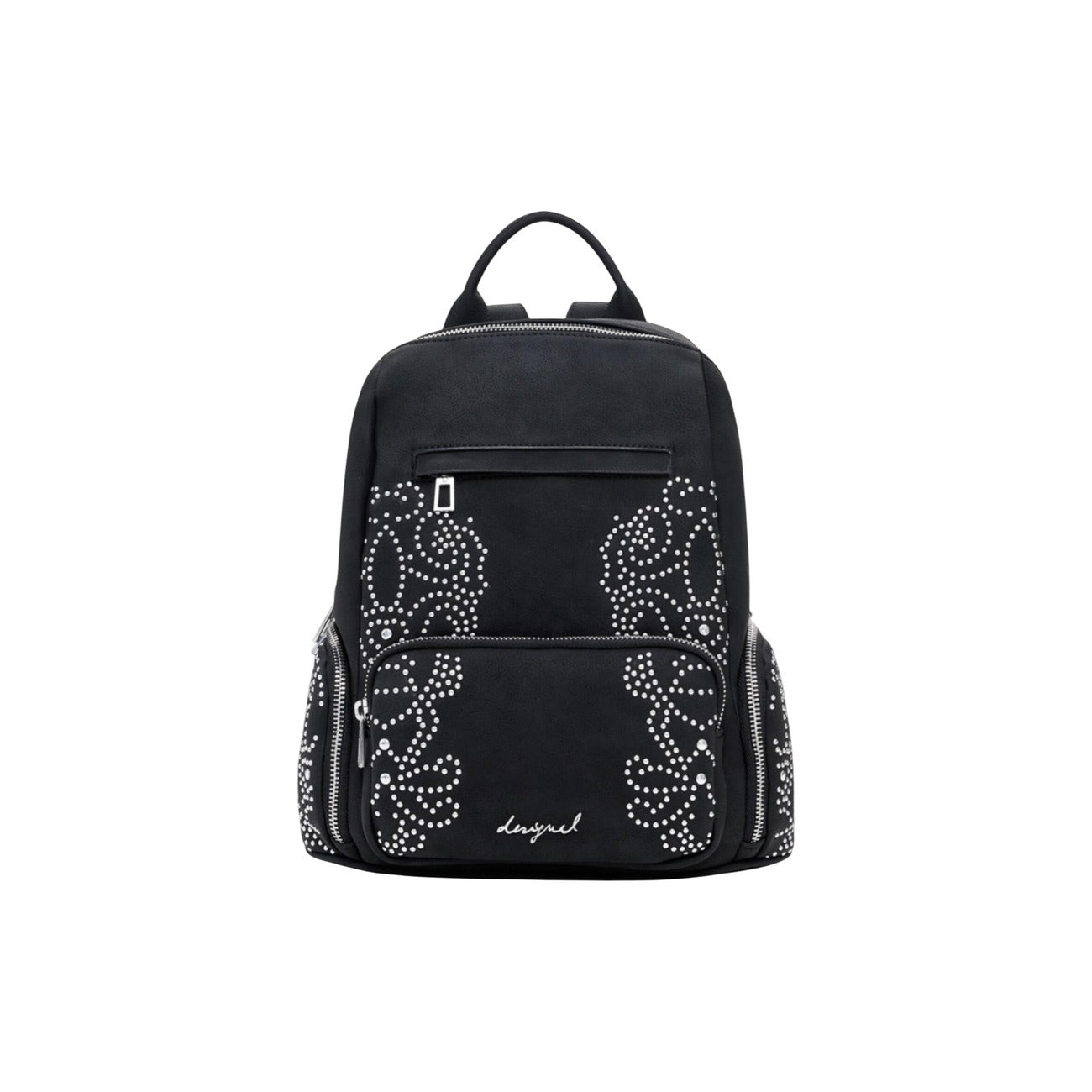 Zaino Desigual Donna Nero - Borsa Elegante con Tasche Multiple e Cerniera