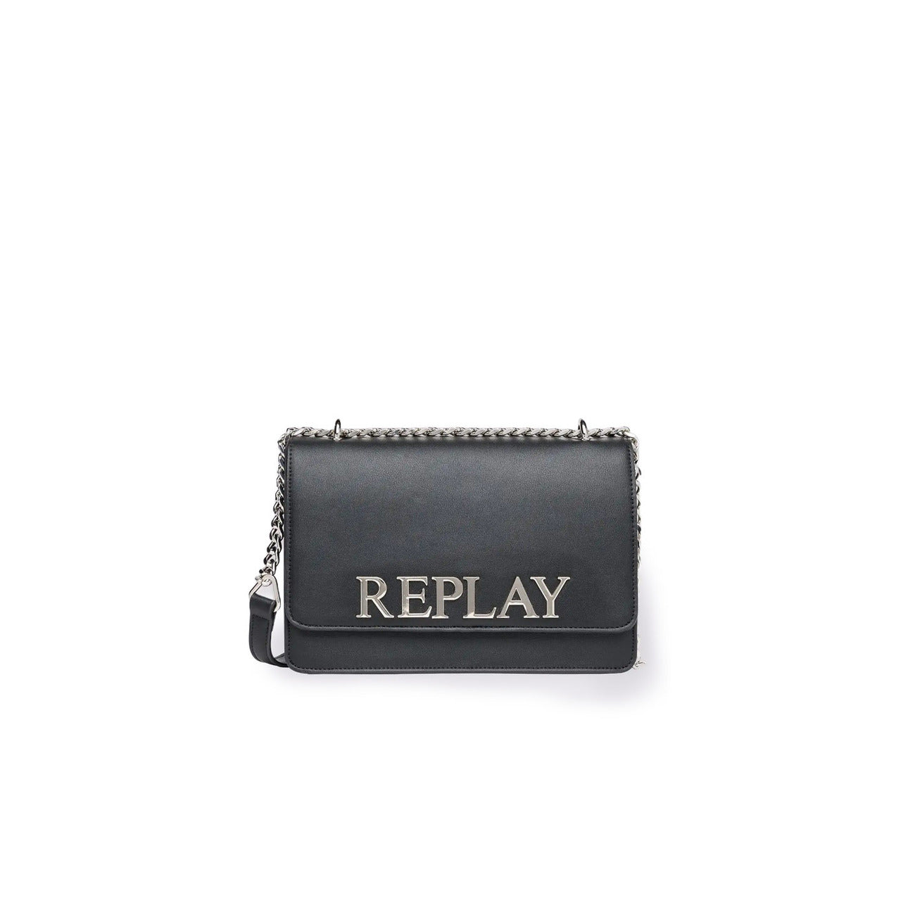 Replay Borsa a Tracolla Donna Bianca con Clip - Compatta 18x25cm