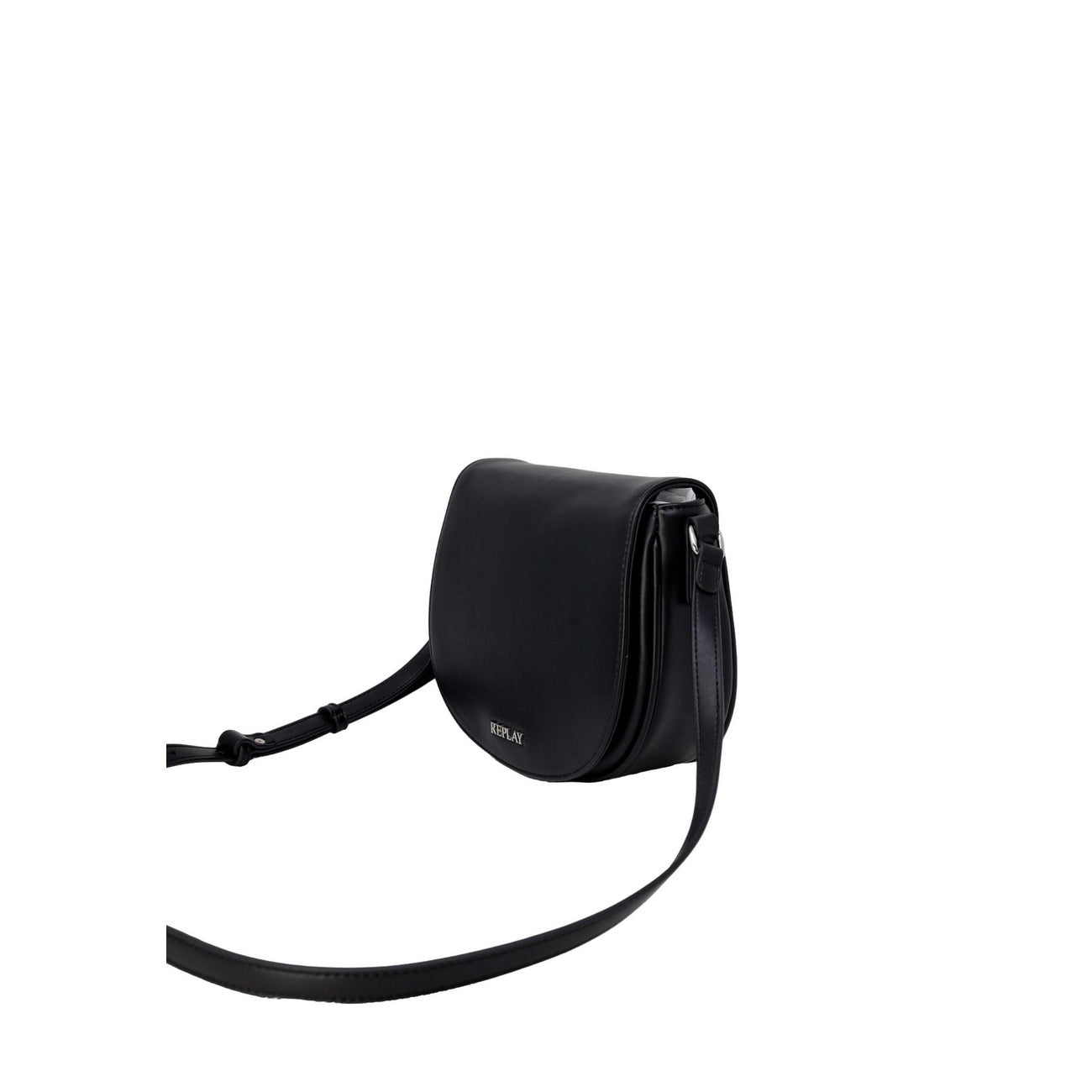 Replay Borsa a Tracolla Donna Nera con Clip - Compatta 18x22cm