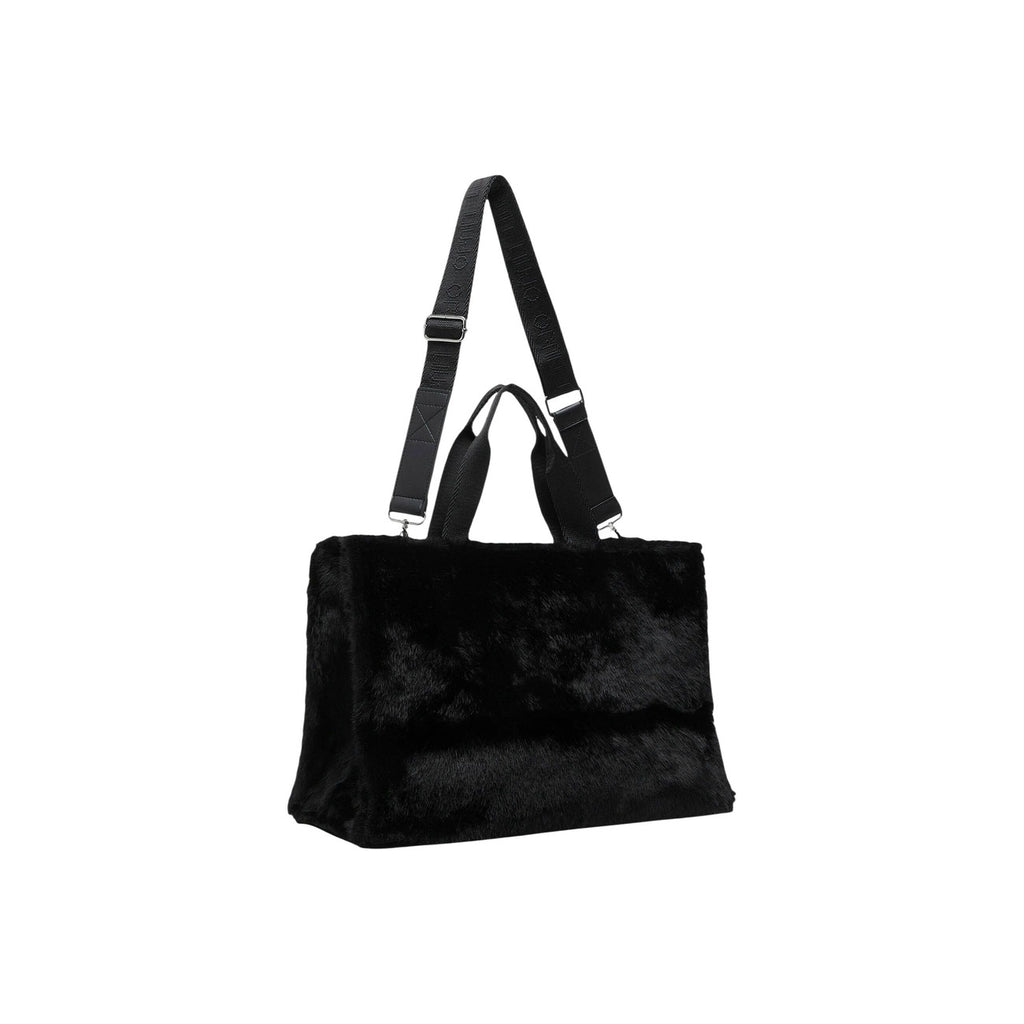 LIU JO - Borsa a Mano con Tracolla in Tessuto Logato - Nero