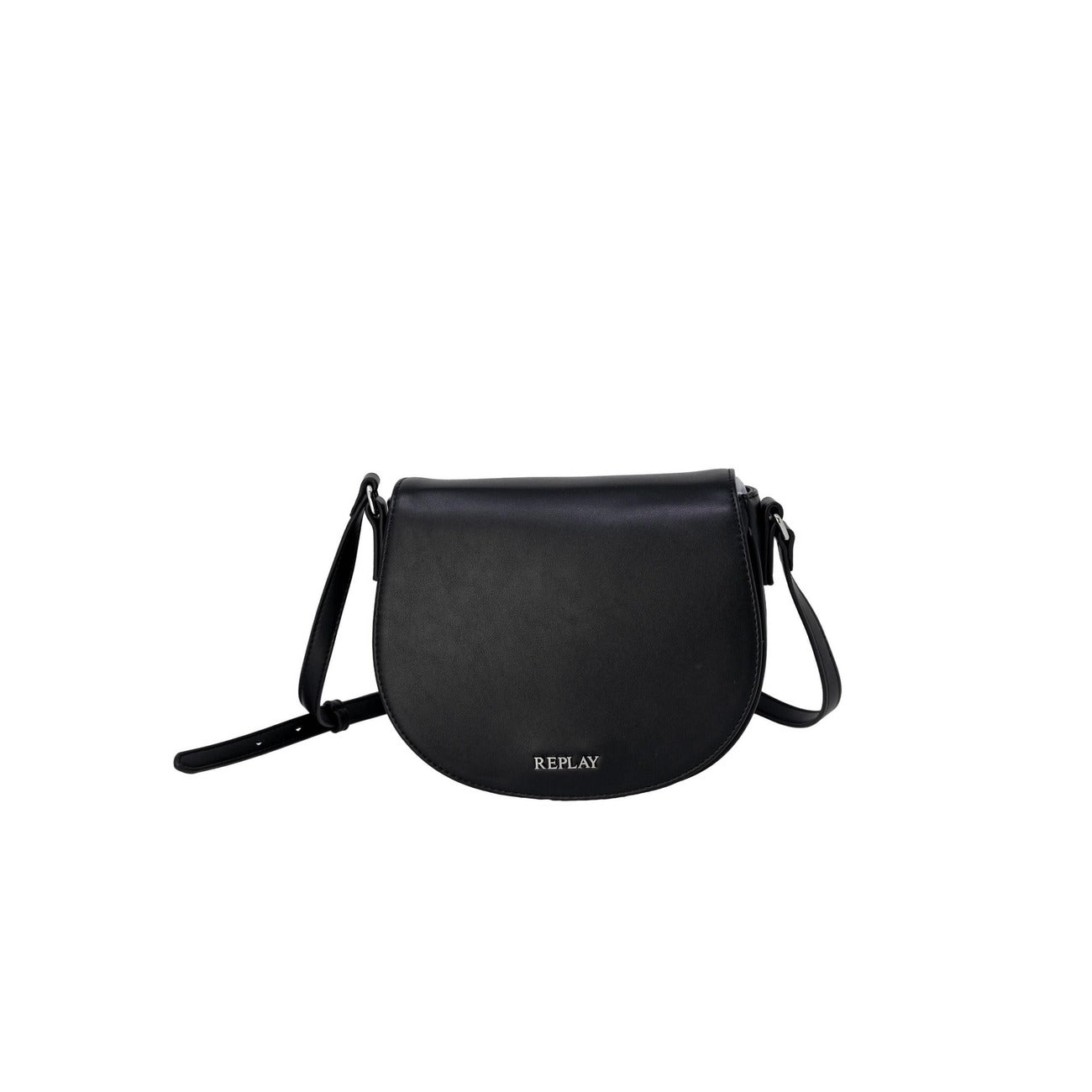 Replay Borsa a Tracolla Donna Nera con Clip - Compatta 18x22cm