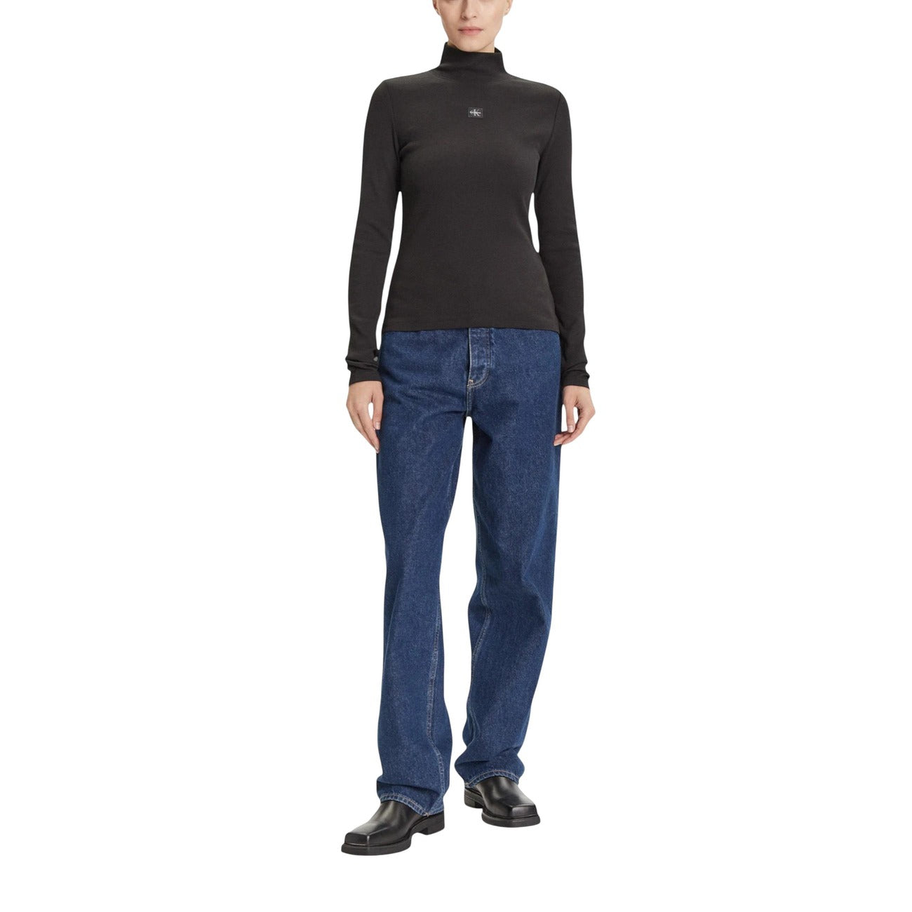 Calvin Klein Jeans – Dolcevita in Cotone, Nero