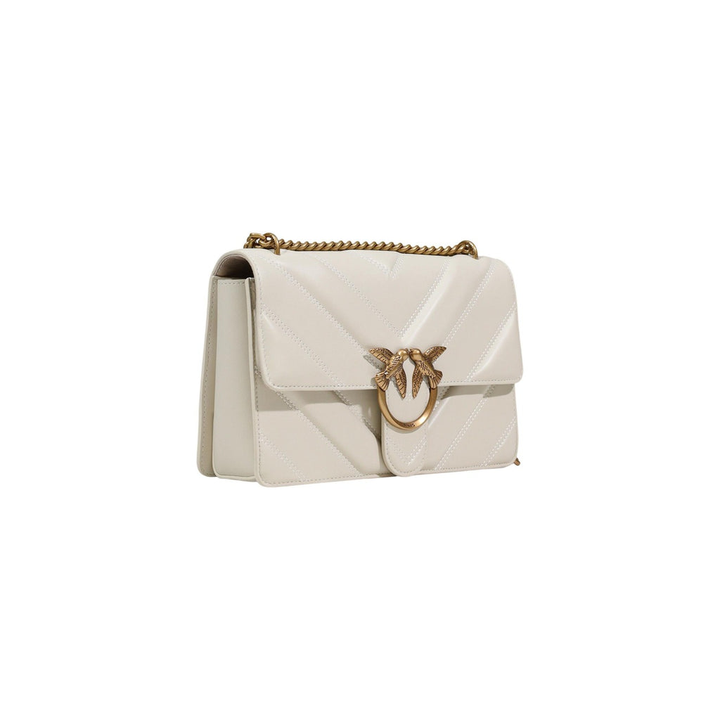 Borsa Pinko Donna Beige/Nera - A Mano e Tracolla in Pelle 100%