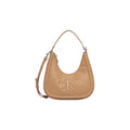 Calvin Klein Bold CK Small Crescent Bag Donna – Borsa a Mezzaluna Beige/Nera