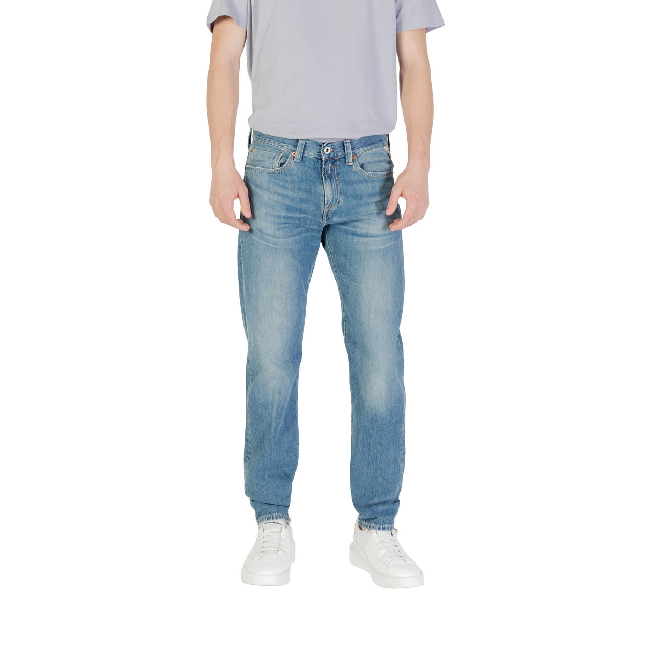 Replay Jeans Uomo Blu - Denim 100% Cotone Primavera Estate