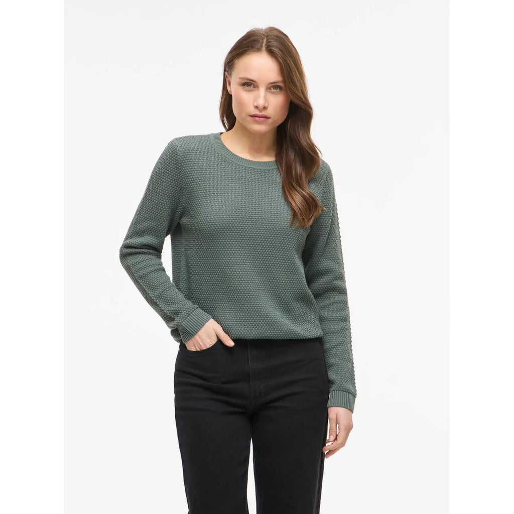 Vila Clothes – Maglia in Cotone, Nero / Verde