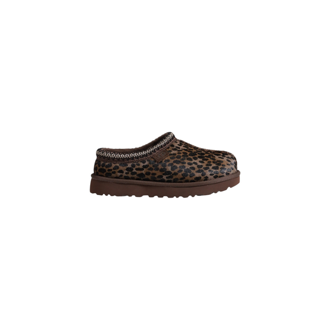 Ciabatte UGG Donna Camoscio Marrone Leopardate Punta Tonda - 1158350