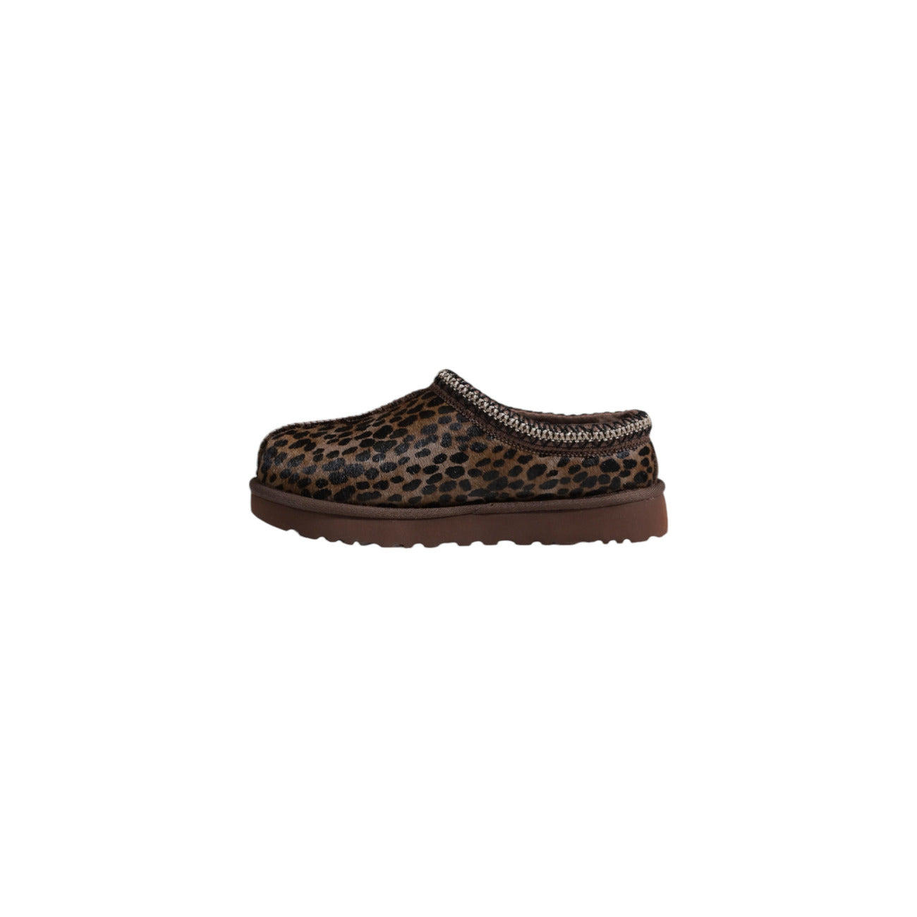 Ciabatte UGG Donna Camoscio Marrone Leopardate Punta Tonda - 1158350