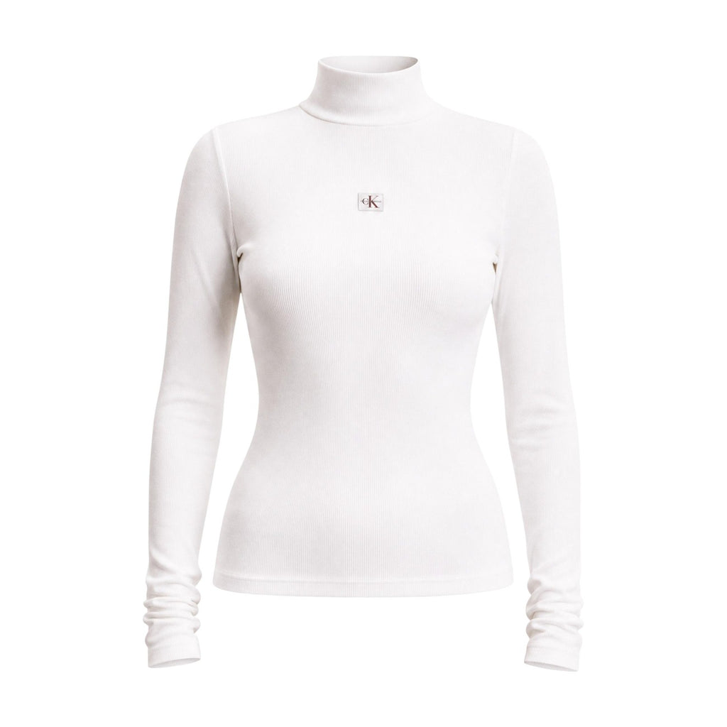 Calvin Klein Jeans – Dolcevita in Cotone, Bianco