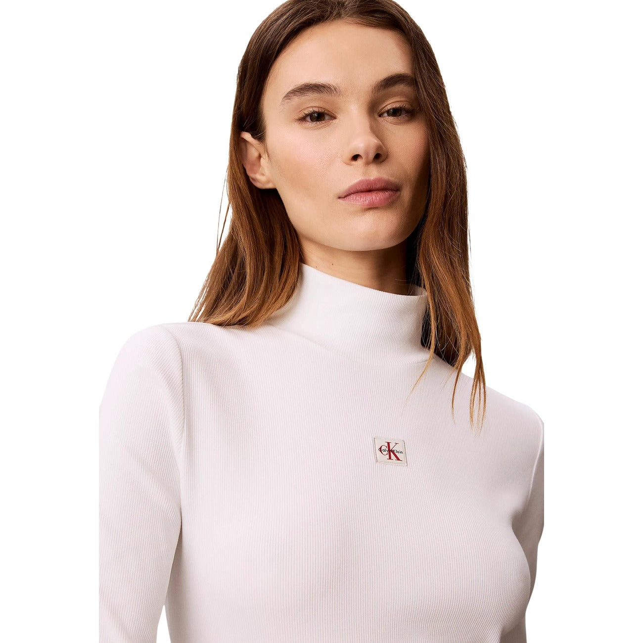 Calvin Klein Jeans – Dolcevita in Cotone, Bianco