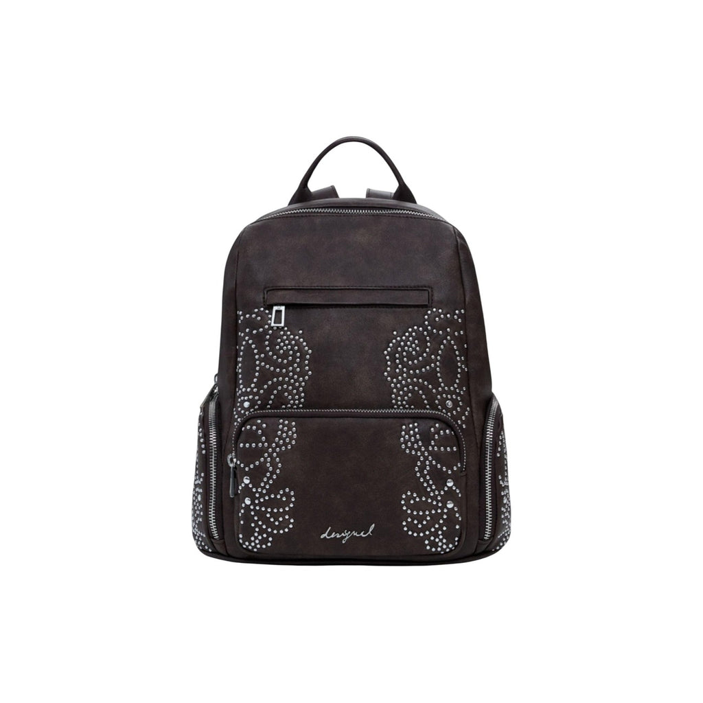 Zaino Desigual Donna Marrone - Borsa Multifunzione con Tasche Interne ed Esterne
