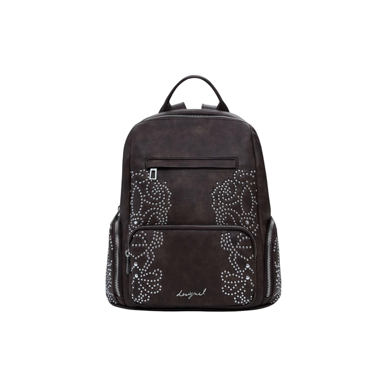 Zaino Desigual Donna Marrone - Borsa Multifunzione con Tasche Interne ed Esterne