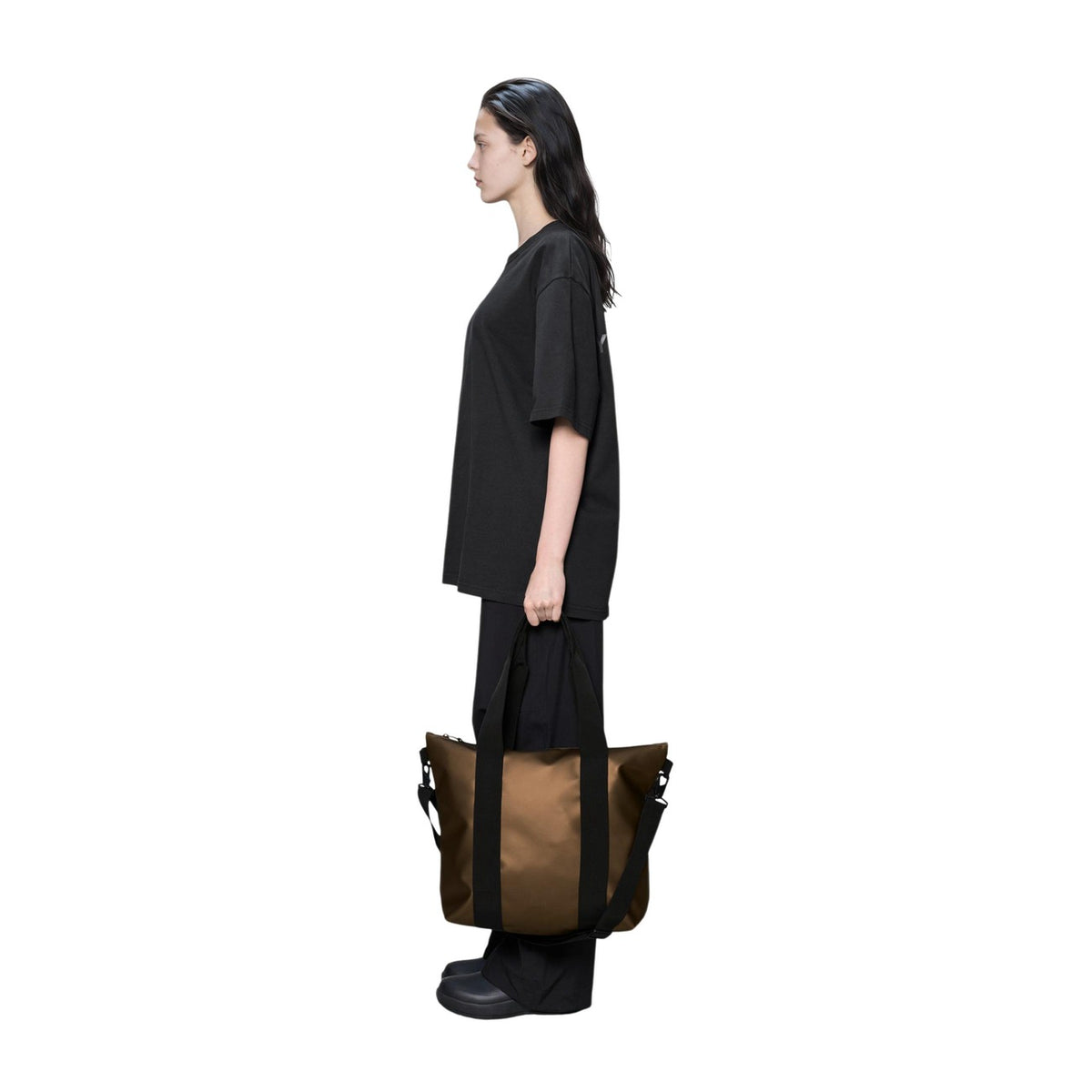 RAINS - TOTE BAG MINI W3 - Marrone