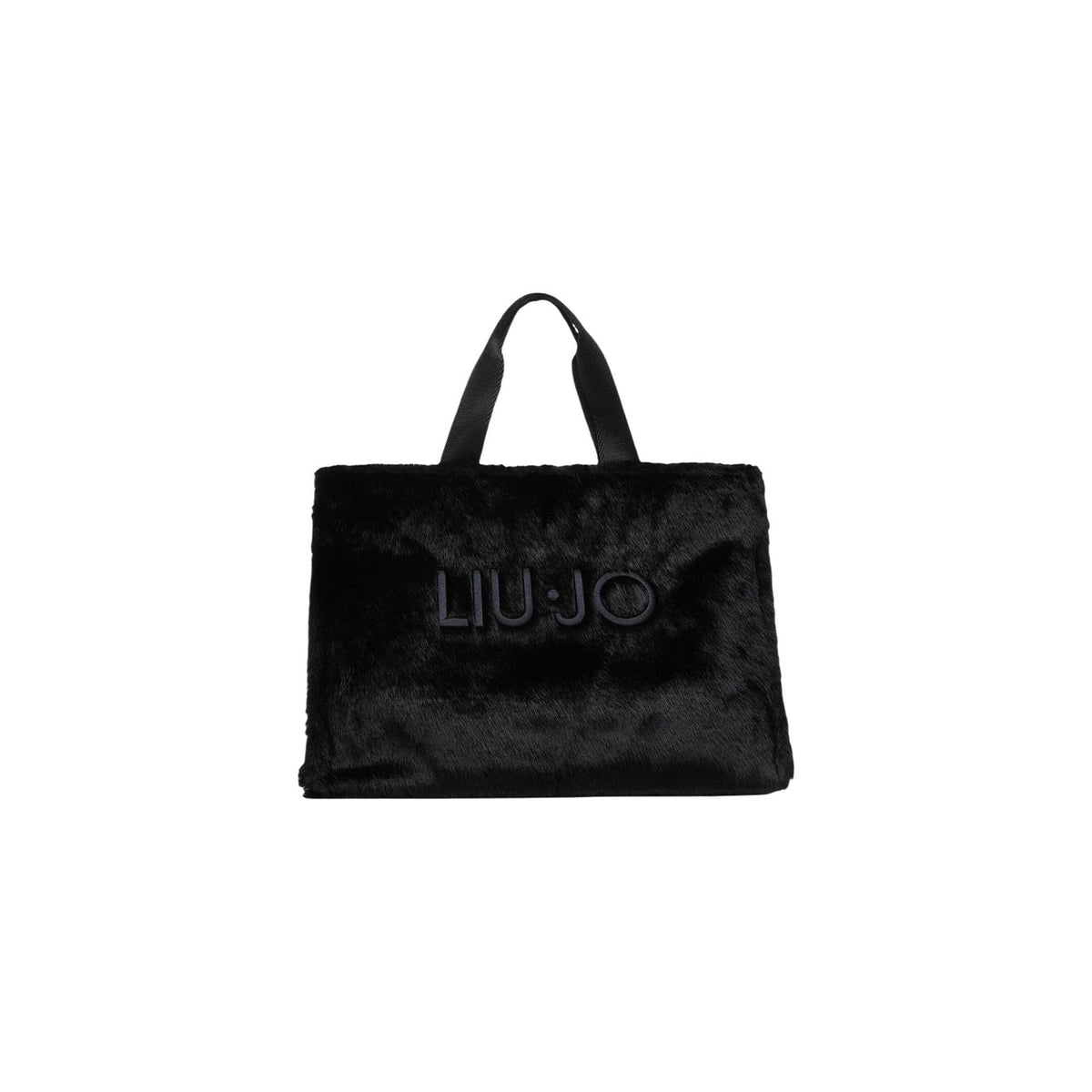 LIU JO - Borsa a Mano con Tracolla in Tessuto Logato - Nero