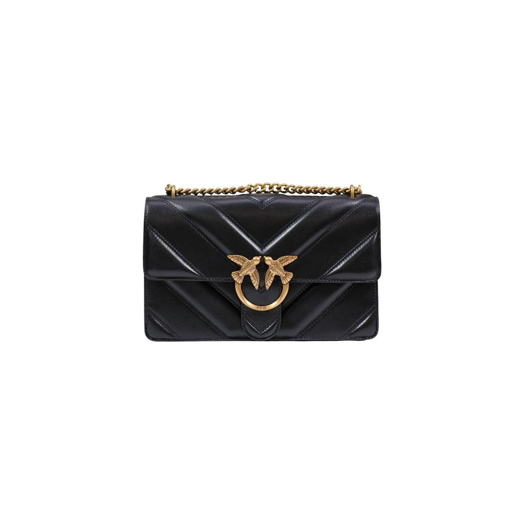Borsa Pinko Donna Beige/Nera - A Mano e Tracolla in Pelle 100%