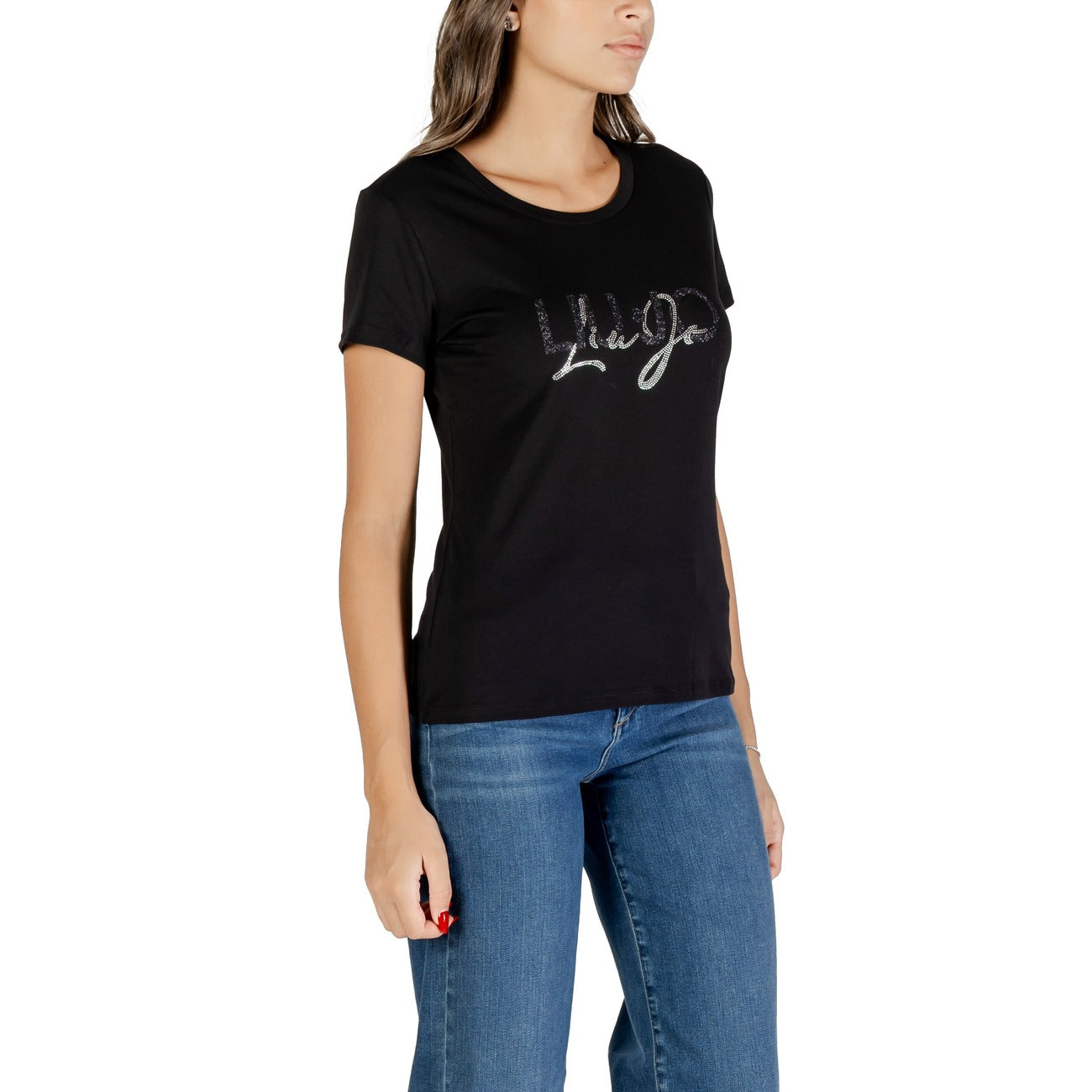 Liu Jo T-Shirt Donna con Strass - Cotone 100% Elegante
