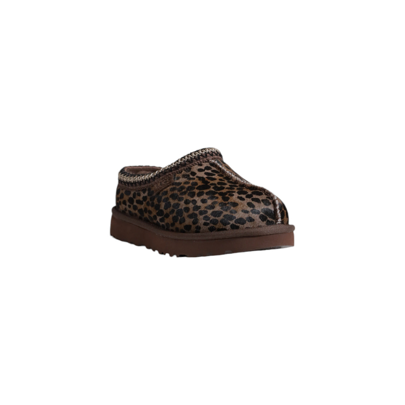 Ciabatte UGG Donna Camoscio Marrone Leopardate Punta Tonda - 1158350