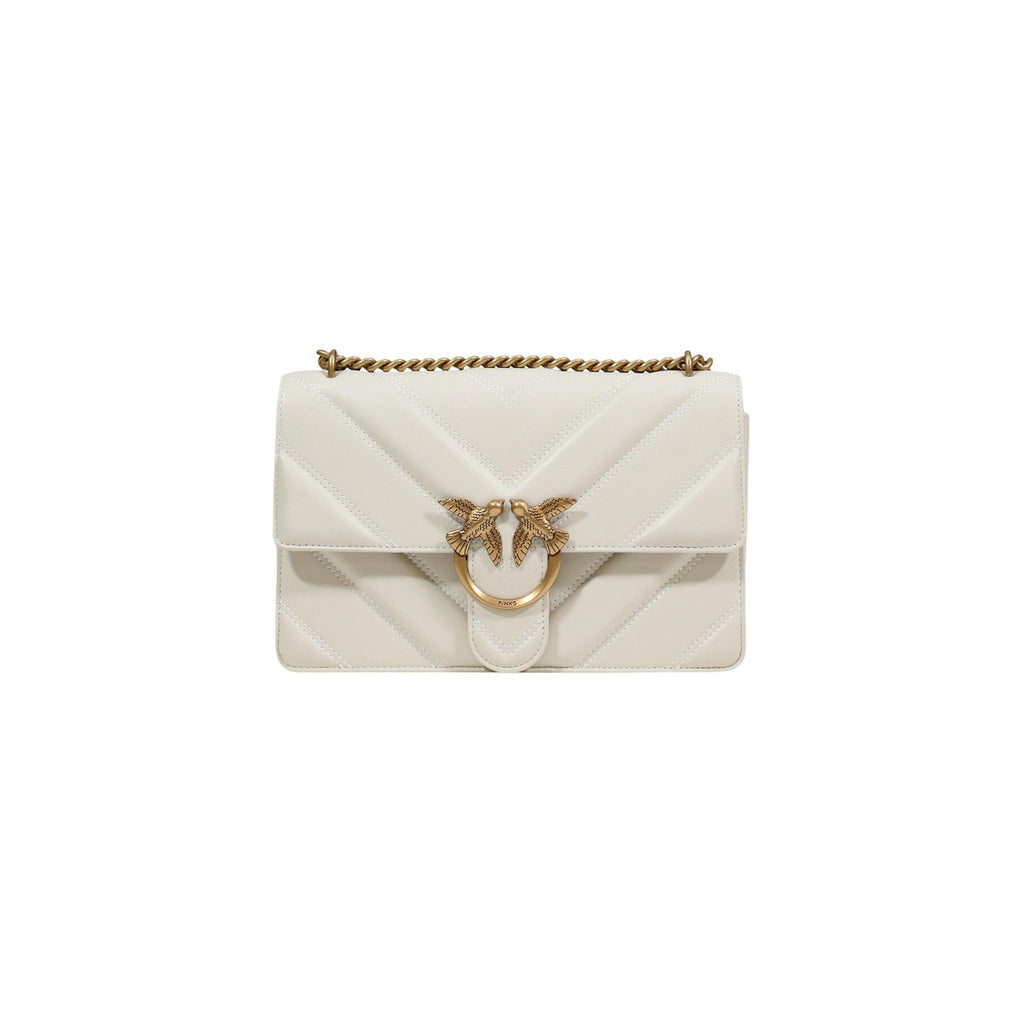 Borsa Pinko Donna Beige/Nera - A Mano e Tracolla in Pelle 100%