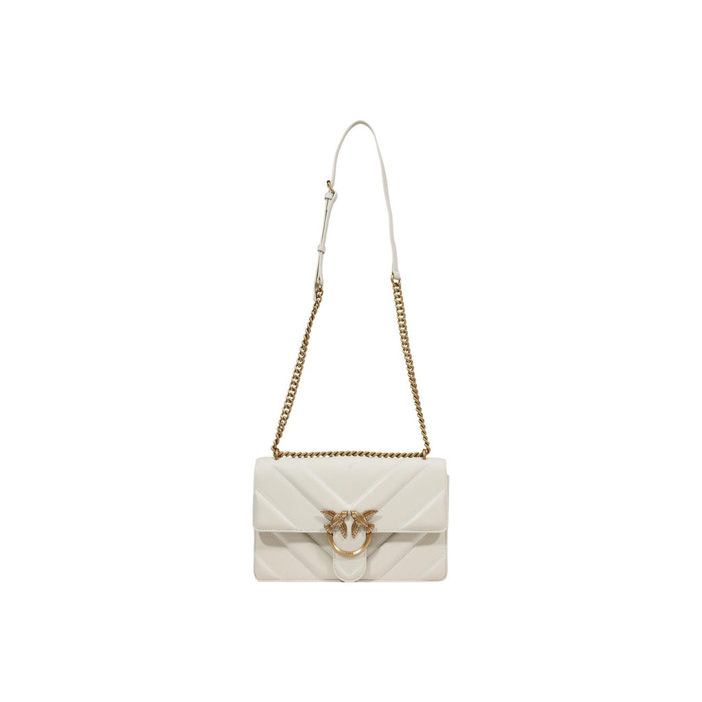 Borsa Pinko Donna Beige/Nera - A Mano e Tracolla in Pelle 100%