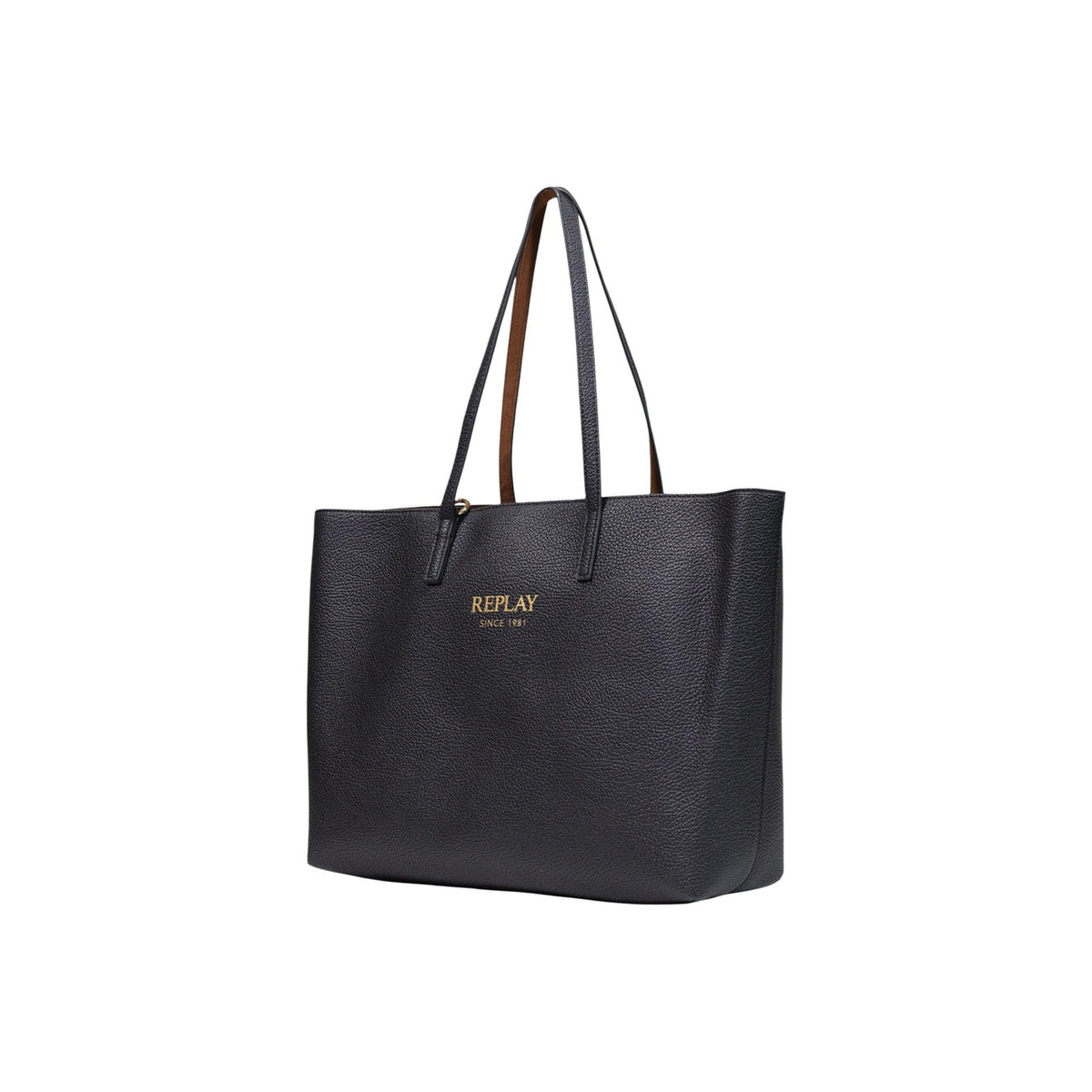 Replay Borsa a Mano Donna Nera con Pochette Interna